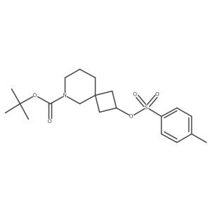 Tert-butyl 2-(4-methylphenyl)sulfonyloxy-6-azaspiro[3.5]nonane-6-carboxylate结构式