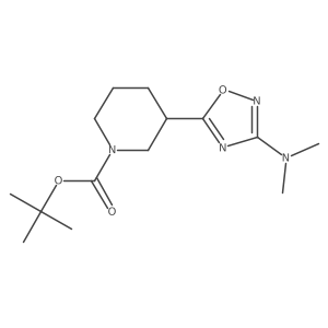 tert-Butyl 3-[3-(dimethylamino)-1,2,4-oxadiazol-5-yl]piperidine-1-carboxylate Structure