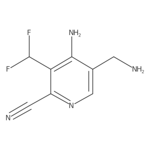 4-Amino-5-(aminomethyl)-3-(difluoromethyl)picolinonitrile Structure
