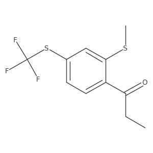 1-(2-(Methylthio)-4-(trifluoromethylthio)phenyl)propan-1-one Structure