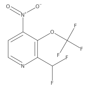 2-(Difluoromethyl)-4-nitro-3-(trifluoromethoxy)pyridine Structure