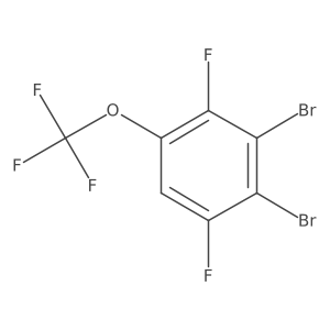 1,2-Dibromo-3,6-difluoro-4-(trifluoromethoxy)benzene结构式