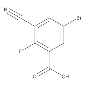 5-Bromo-3-cyano-2-fluorobenzoic acid结构式