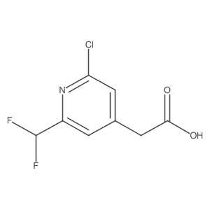 2-(2-Chloro-6-(difluoromethyl)pyridin-4-yl)acetic acid Structure