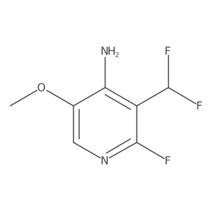 3-(Difluoromethyl)-2-fluoro-5-methoxypyridin-4-amine结构式