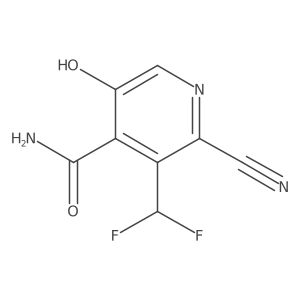 2-Cyano-3-(difluoromethyl)-5-hydroxyisonicotinamide Structure