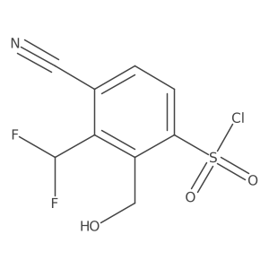 4-Cyano-3-difluoromethyl-2-(hydroxymethyl)benzenesulfonyl chloride Structure