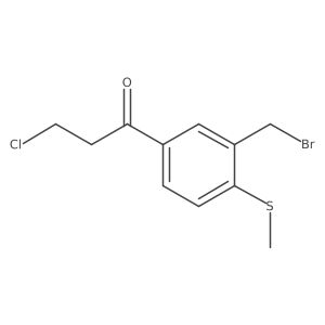 1-(3-(Bromomethyl)-4-(methylthio)phenyl)-3-chloropropan-1-one结构式