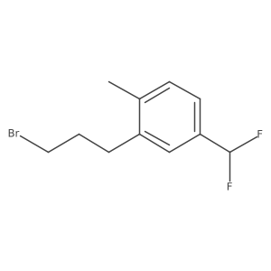 2-(3-Bromopropyl)-4-(difluoromethyl)toluene Structure