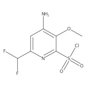 4-Amino-6-(difluoromethyl)-3-methoxypyridine-2-sulfonyl chloride结构式