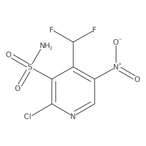 2-Chloro-4-(difluoromethyl)-5-nitropyridine-3-sulfonamide Structure