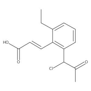 2-(1-Chloro-2-oxopropyl)-6-ethylcinnamic acid结构式