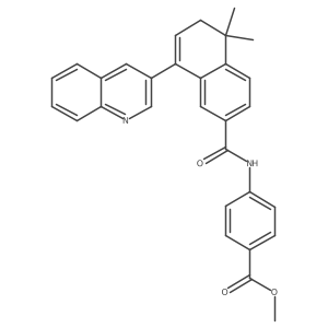 methyl 4-[(5,5-dimethyl-8-quinolin-3-yl-6H-naphthalene-2-carbonyl)amino]benzoate Structure