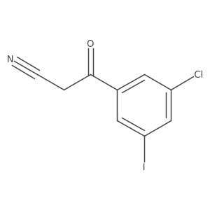 3-Chloro-5-iodobenzoylacetonitrile结构式