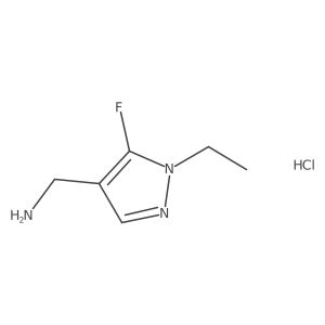 (1-ethyl-5-fluoro-1H-pyrazol-4-yl)methanamine hydrochloride Structure