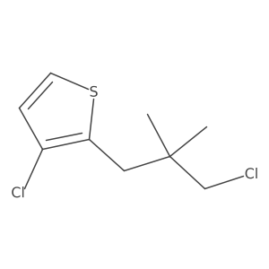 3-Chloro-2-(3-chloro-2,2-dimethylpropyl)thiophene结构式