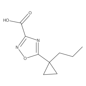 5-(1-Propylcyclopropyl)-1,2,4-oxadiazole-3-carboxylic acid结构式