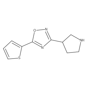 3-(Pyrrolidin-3-yl)-5-(thiophen-2-yl)-1,2,4-oxadiazole Structure