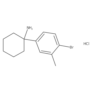 1-(4-Bromo-3-methylphenyl)cyclohexan-1-amine hydrochloride Structure