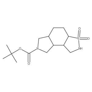 3,3-Dioxo-decahydro-3l6-thia-2,7-diaza-as-indacene-7-carboxylic acid tert-butyl ester结构式