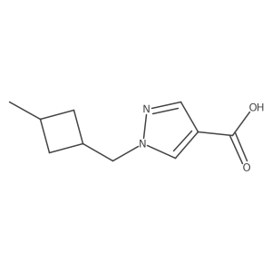 1-((3-Methylcyclobutyl)methyl)-1H-pyrazole-4-carboxylicacid Structure
