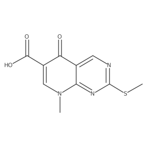 8-Methyl-2-methylsulfanyl-5-oxopyrido[2,3-d]pyrimidine-6-carboxylic acid结构式