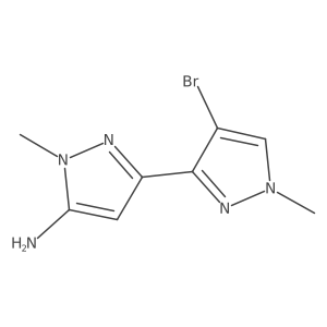 3-(4-bromo-1-methyl-1H-pyrazol-3-yl)-1-methyl-1H-pyrazol-5-amine Structure
