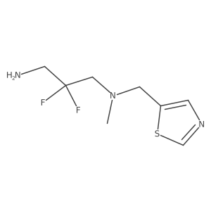 (3-Amino-2,2-difluoropropyl)(methyl)[(1,3-thiazol-5-yl)methyl]amine结构式