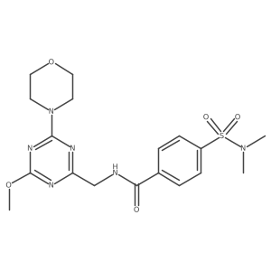 4-(N,N-dimethylsulfamoyl)-N-((4-methoxy-6-morpholino-1,3,5-triazin-2-yl)methyl)benzamide结构式