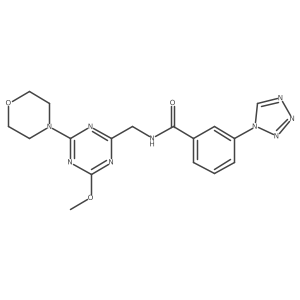 N-((4-methoxy-6-morpholino-1,3,5-triazin-2-yl)methyl)-3-(1H-tetrazol-1-yl)benzamide Structure