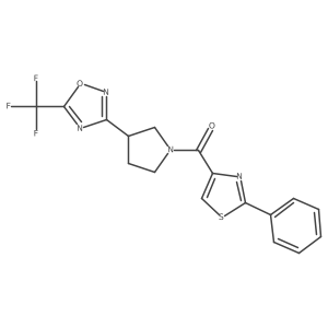 3-[1-(2-Phenyl-1,3-thiazole-4-carbonyl)pyrrolidin-3-yl]-5-(trifluoromethyl)-1,2,4-oxadiazole Structure