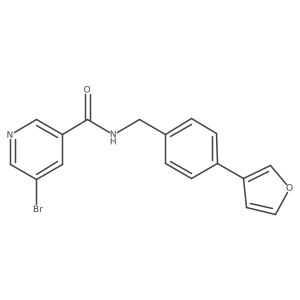 5-bromo-N-(4-(furan-3-yl)benzyl)nicotinamide Structure