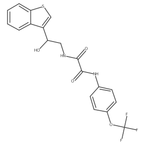 N1-(2-(benzo[b]thiophen-3-yl)-2-hydroxyethyl)-N2-(4-(trifluoromethoxy)phenyl)oxalamide Structure