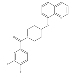 (3,4-Difluorophenyl)(4-(quinolin-8-yloxy)piperidin-1-yl)methanone Structure