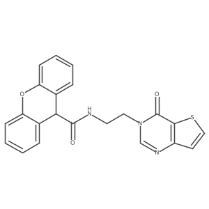 N-(2-(4-oxothieno[3,2-d]pyrimidin-3(4H)-yl)ethyl)-9H-xanthene-9-carboxamide结构式