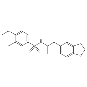 N-(1-(2,3-dihydrobenzofuran-5-yl)propan-2-yl)-3-fluoro-4-methoxybenzenesulfonamide Structure