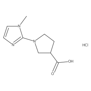 1-(1-methyl-1H-imidazol-2-yl)pyrrolidine-3-carboxylic acid hydrochloride结构式