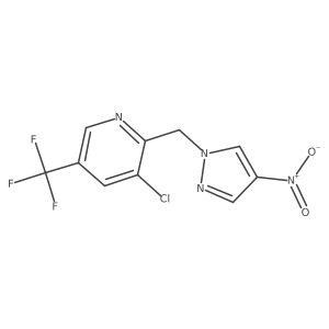 3-chloro-2-[(4-nitro-1H-pyrazol-1-yl)methyl]-5-(trifluoromethyl)pyridine Structure