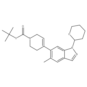 Tert-butyl 4-(5-methyl-1-(tetrahydro-2H-pyran-2-yl)-1H-indazol-6-yl)-3,6-dihydropyridine-1(2h)-carboxylate结构式