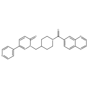 6-(Pyridin-4-yl)-2-{[1-(quinoxaline-6-carbonyl)piperidin-4-yl]methyl}-2,3-dihydropyridazin-3-one结构式