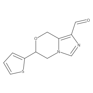 6-(thiophen-2-yl)-5,6-dihydro-8H-imidazo[5,1-c][1,4]oxazine-1-carbaldehyde结构式