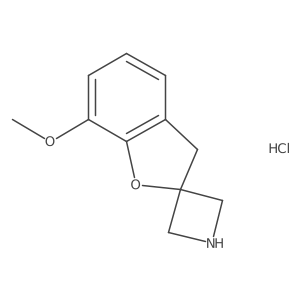 7'-methoxy-3'H-spiro[azetidine-3,2'-[1]benzofuran] hydrochloride结构式