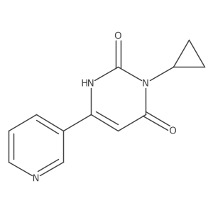 3-Cyclopropyl-6-(pyridin-3-yl)-1,2,3,4-tetrahydropyrimidine-2,4-dione结构式