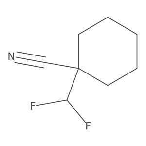 1-(Difluoromethyl)cyclohexane-1-carbonitrile结构式