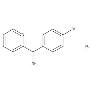 (4-Bromophenyl)(pyridin-2-yl)methanamine hcl Structure