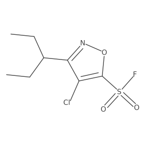 4-Chloro-3-(pentan-3-yl)-1,2-oxazole-5-sulfonyl fluoride Structure