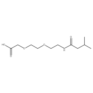 2-{2-[2-(3-Methylbutanamido)ethoxy]ethoxy}acetic acid Structure