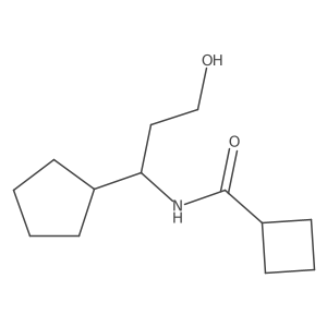 N-(1-cyclopentyl-3-hydroxypropyl)cyclobutanecarboxamide结构式