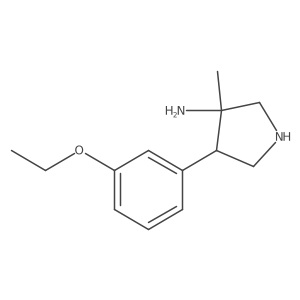 4-(3-Ethoxyphenyl)-3-methylpyrrolidin-3-amine结构式
