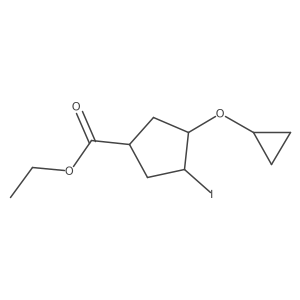 Ethyl 3-cyclopropoxy-4-iodocyclopentane-1-carboxylate Structure